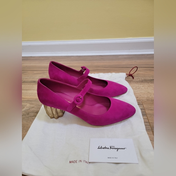 Salvatore Ferragamo Ortensia Mary Jane Pump, Pink, size US 7.5C - Picture 4 of 9